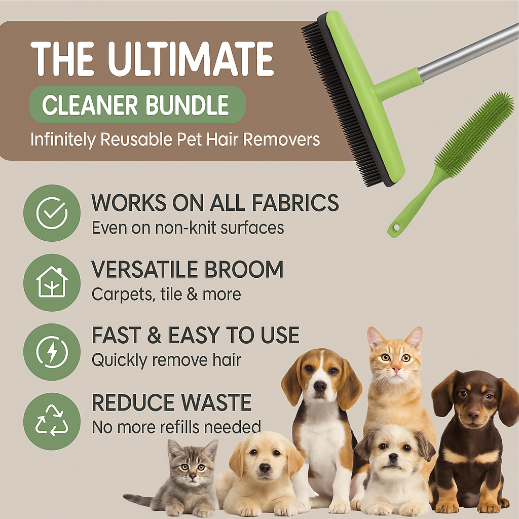 TruVera™ Pet Hair Rubber Broom